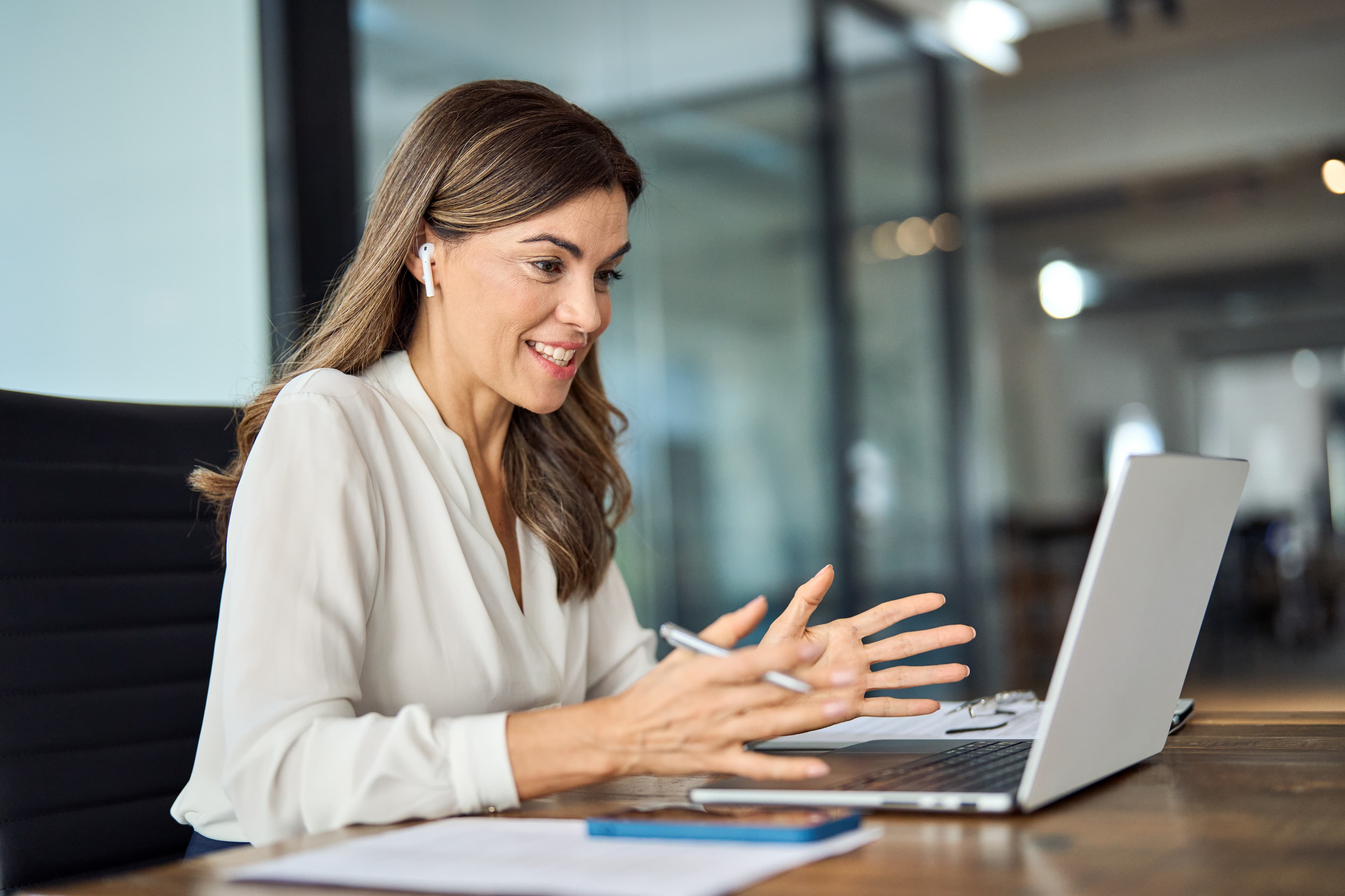 Attorney searching legal materials on a computer