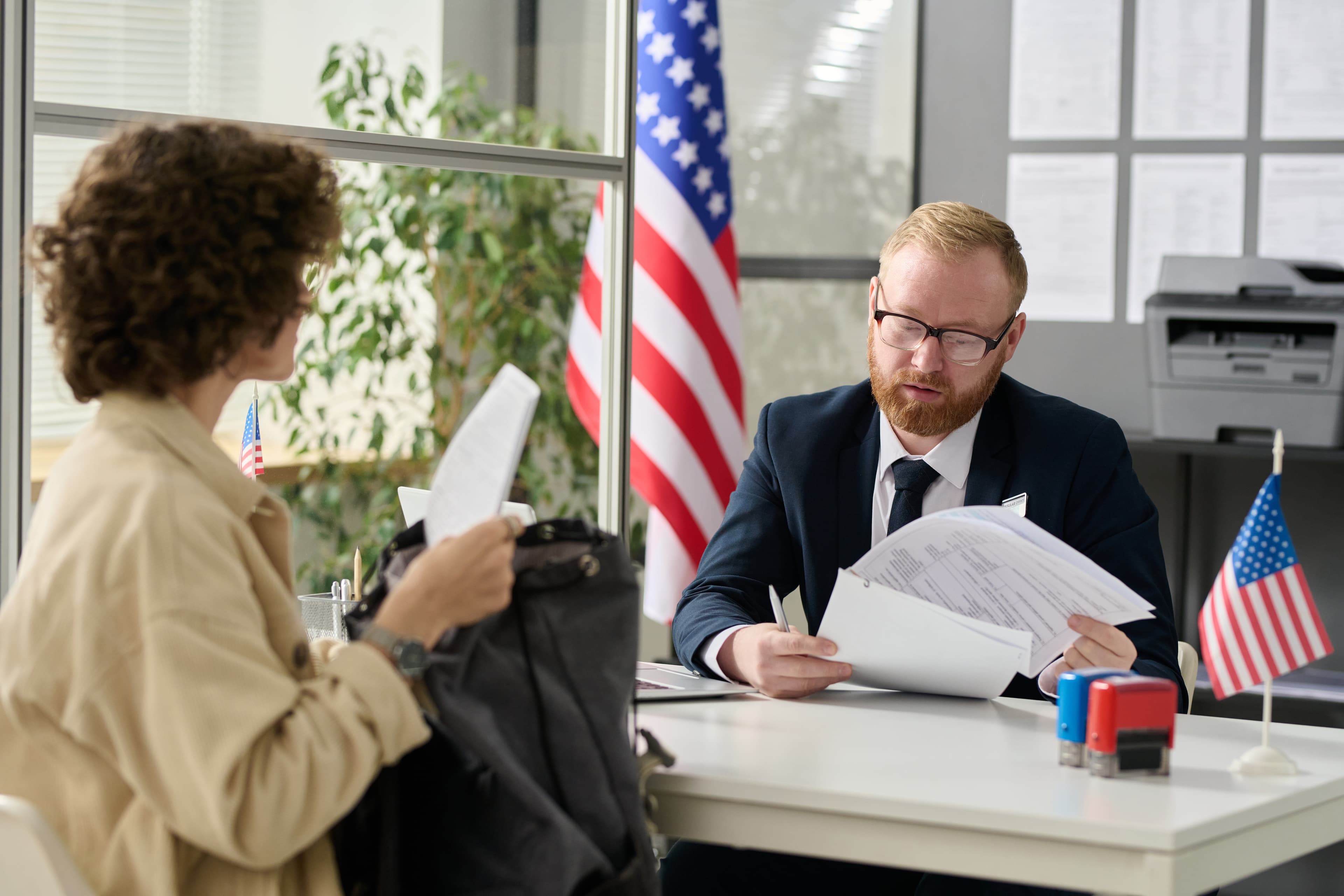 A candidate in a job interview